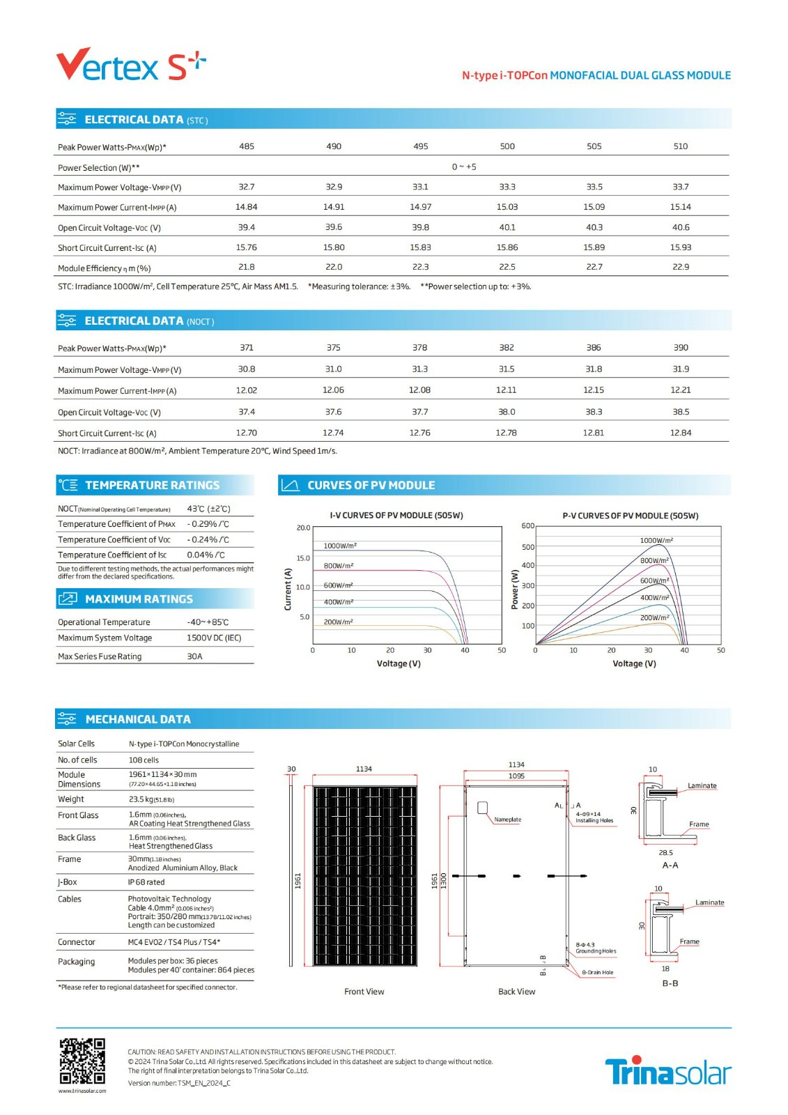 Backsheet Monocrystalline Module