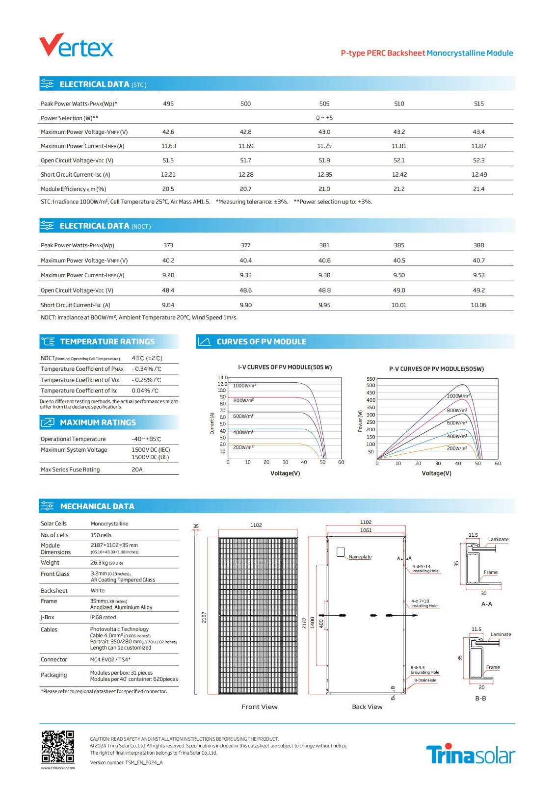 Backsheet Monocrystalline Module