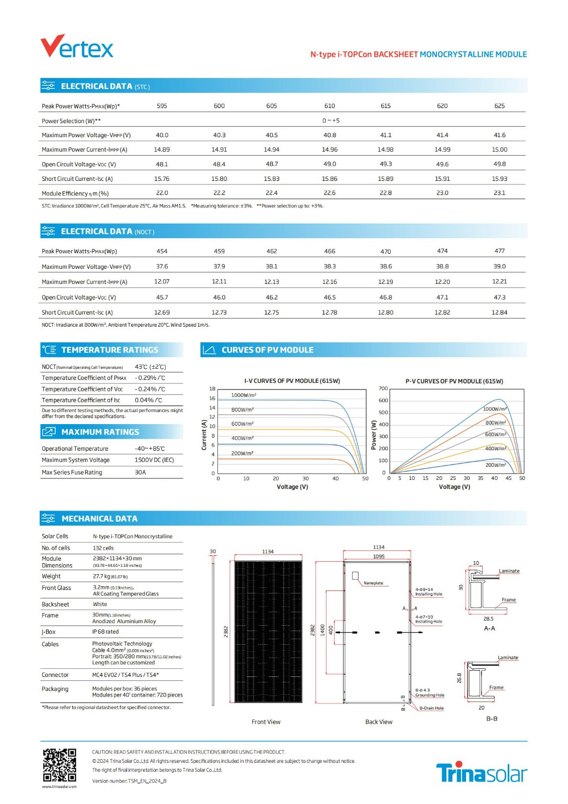 Backsheet Monocrystalline Module