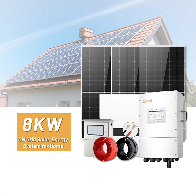 8KW Grid Hybrid Solar System Complete Kit Solis Three Phase Low Voltage Energy Storage Inverters