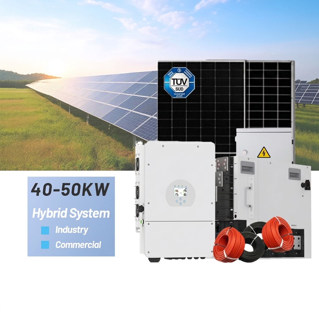 Deye Trina Solar Hybrid MPPT 40KW 50KW Commercial Solar Power System Kit