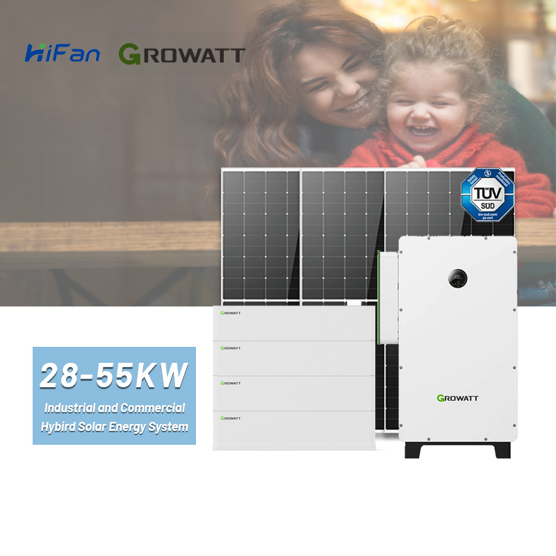 Growatt WIT 28kW-55kW Industrial Hybrid Solar System | Commercial Energy Storage Kit