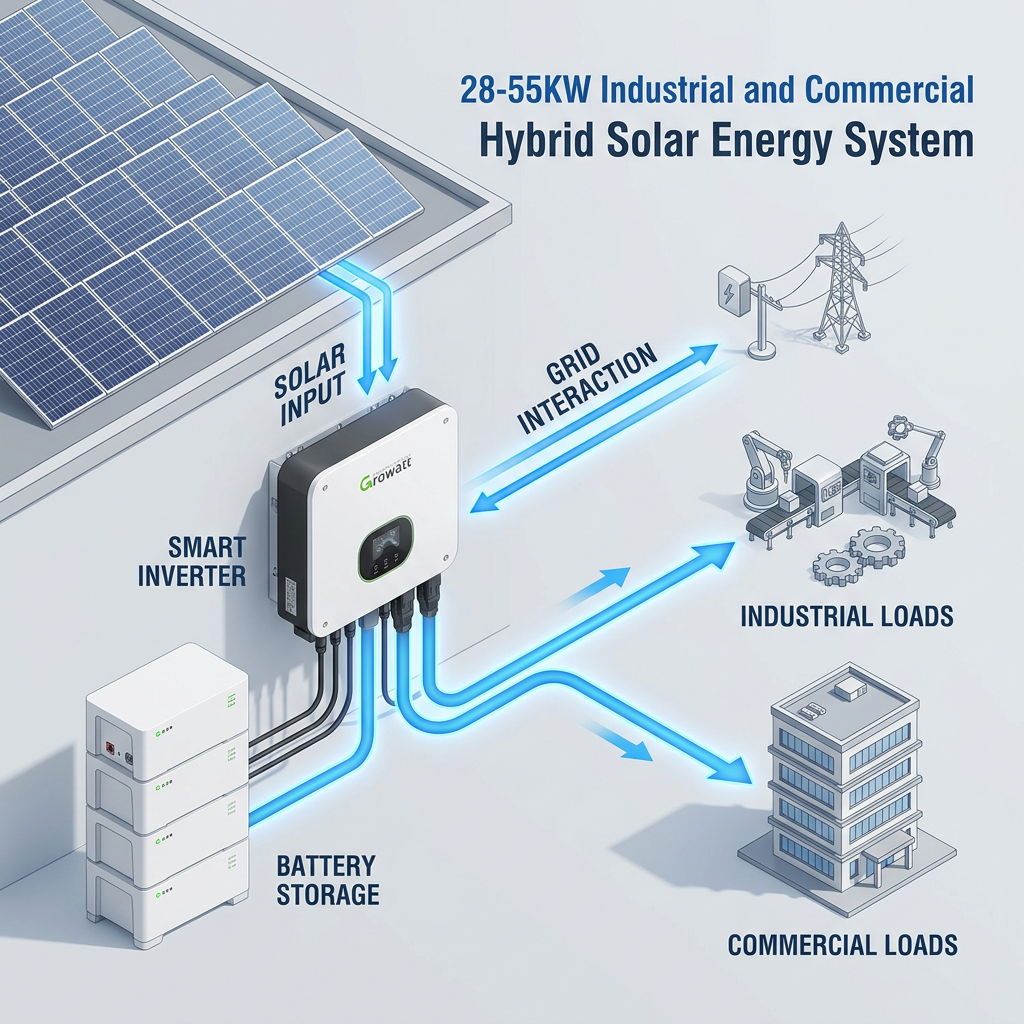 Deye Trina Solar Hybrid MPPT 40KW 50KW Commercial Solar Power System Kit