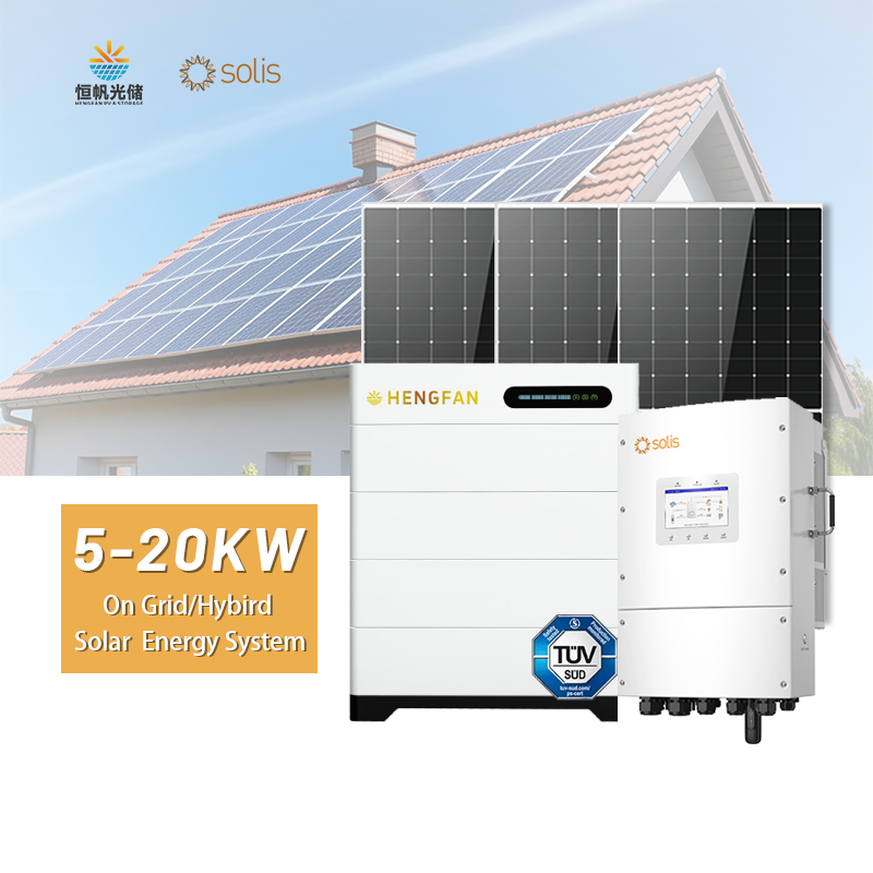 5kW-20kW High Power 3 Phase Hybrid Solar Energy System with LiFePO4 Battery