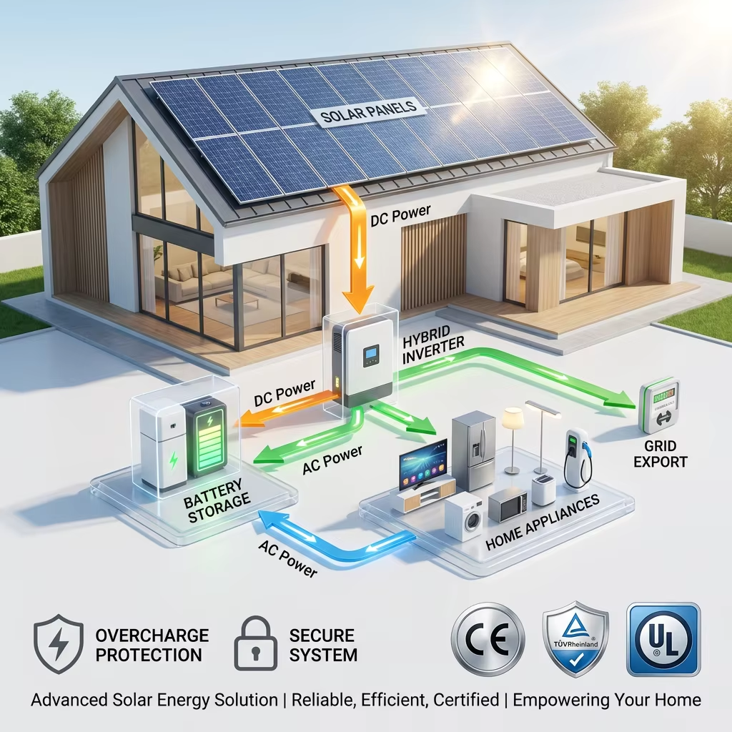 8KW Grid Hybrid Solar System Complete Kit Solis Three Phase Low Voltage Energy Storage Inverters